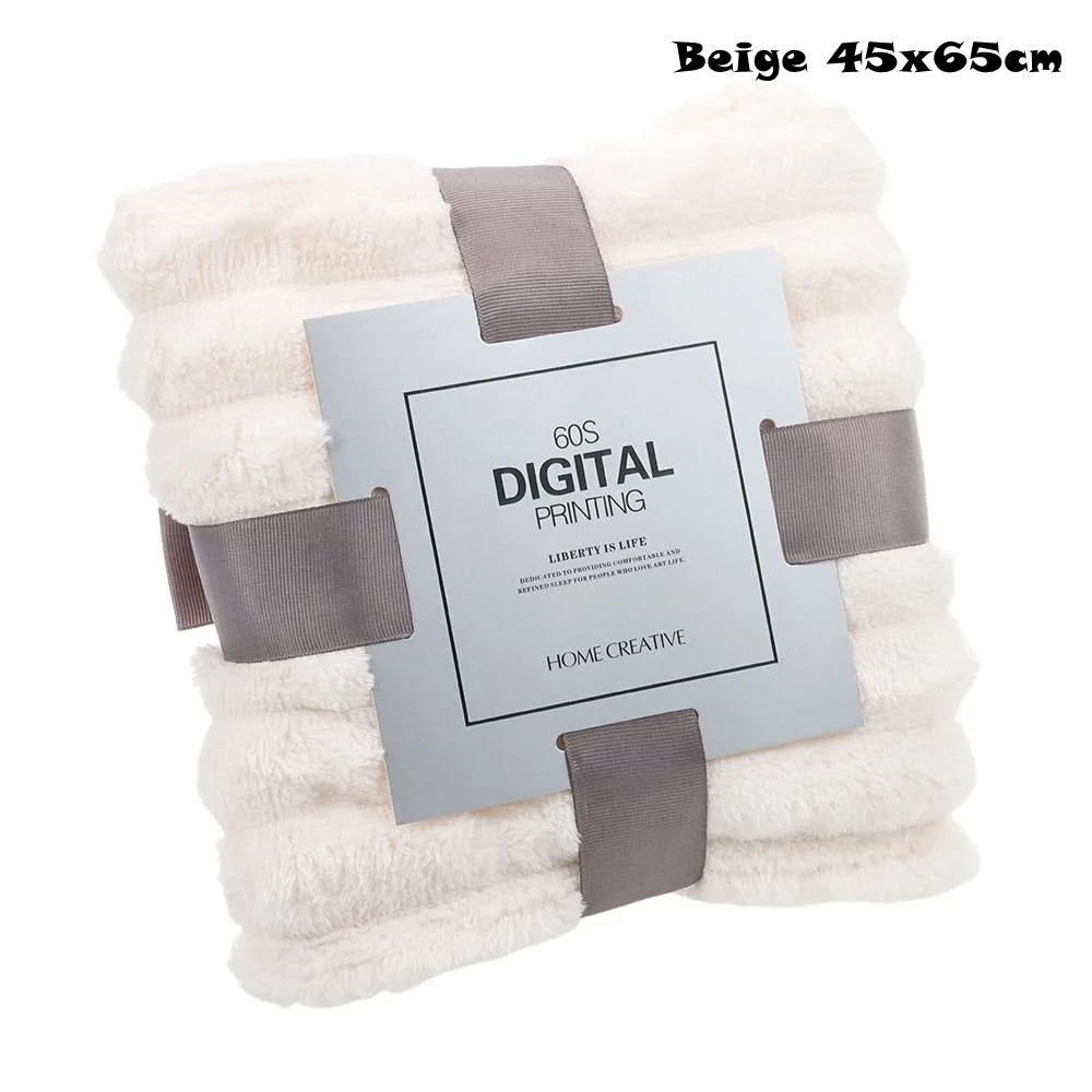 New Double Sided Warm Blanket Skin-Friendly Breathable Conditioning Quilt Solid Color Ultra Soft Striped Blankets