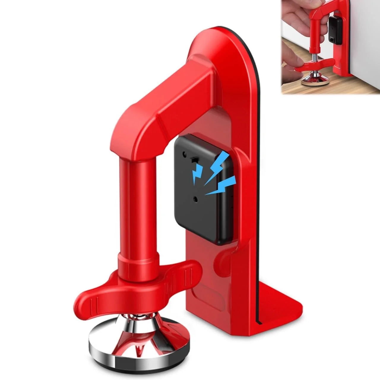 Suction Cup Door Lock Portable Alarm Door Stopper Anti-Theft Self-Defense Security Alarm Door Stoppers for Home Travel Bedroom